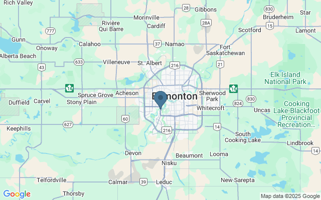 Kaart met locatie Fort Edmonton Park
